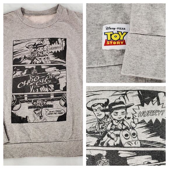 2010 Toy Story 3 Crewneck Sweatshirt Adult M Sweater Buzz Woody Disney Pixar - Picture 1 of 8